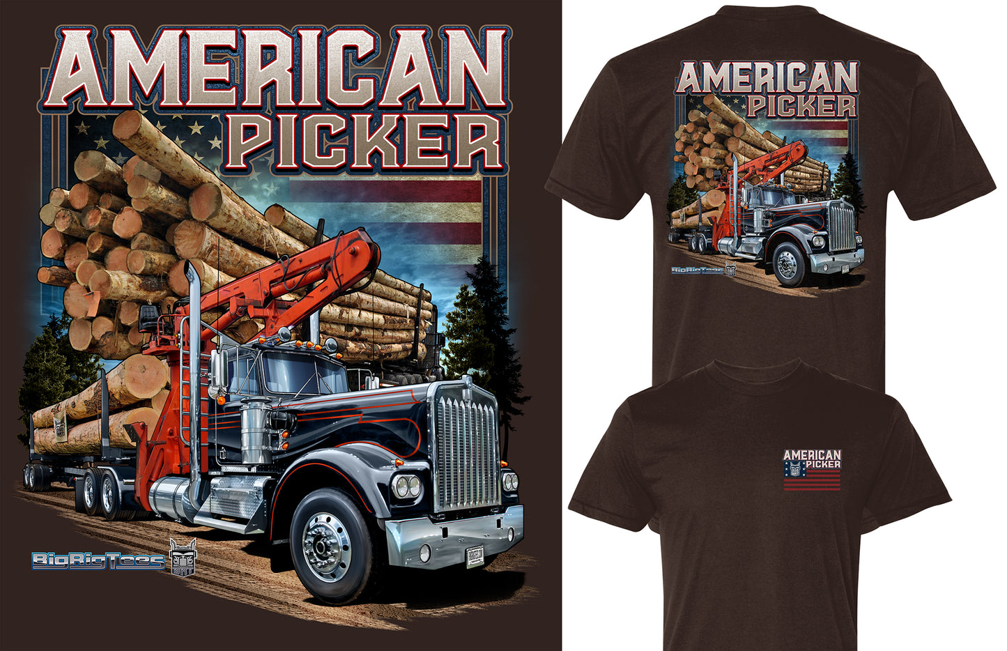 American Picker Log Truck T-Shirt